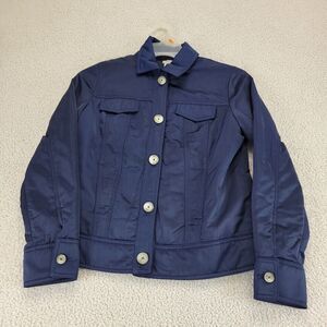 Chicos button up‎ Jacket Womens 0 Blue Casual Long Sleeve office work Outdoors